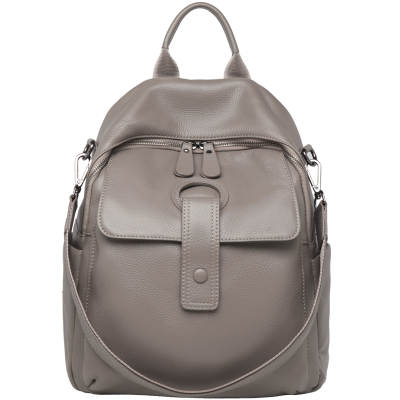 ZOOLER Top Grain Cow Leather Backpack Women's Black/Gray/Coffee