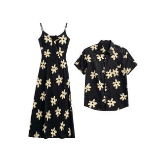 TUSHIFEI Couple Sets Women's Polo Collar Moderate Mid Length