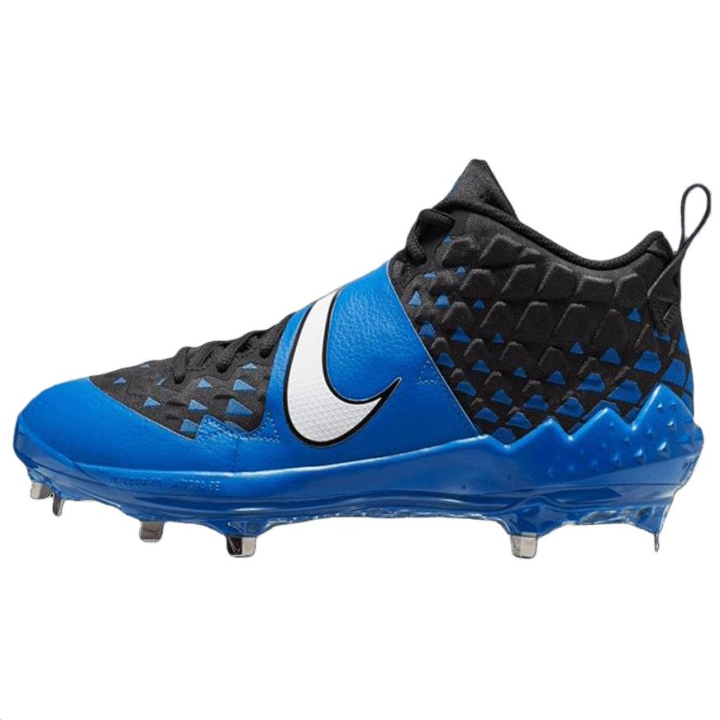 Nike Nike Force Zoom Trout 6 Comfortable Mid Top Upper Height Baseball Shoes Men's Blue Black White