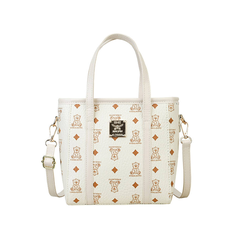 YALU Pu Handbag Regular Women's Ecru/Pink/Brown