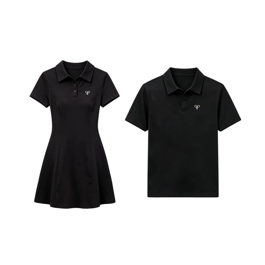 TUSHIFEI Couple Sets Women's Polo Collar Moderate Short