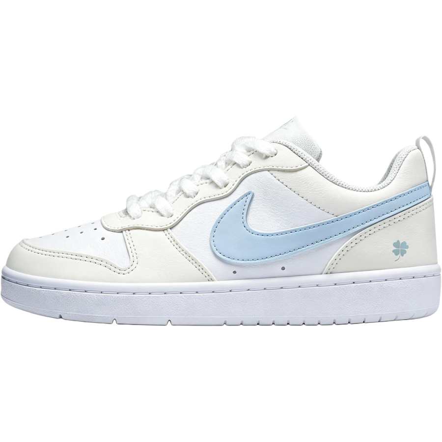 Nike Nike Court Borough Yellow Blue Tale Synthetic Leather Low top Kids' Skateboarding Shoes Light Yellow Unisex