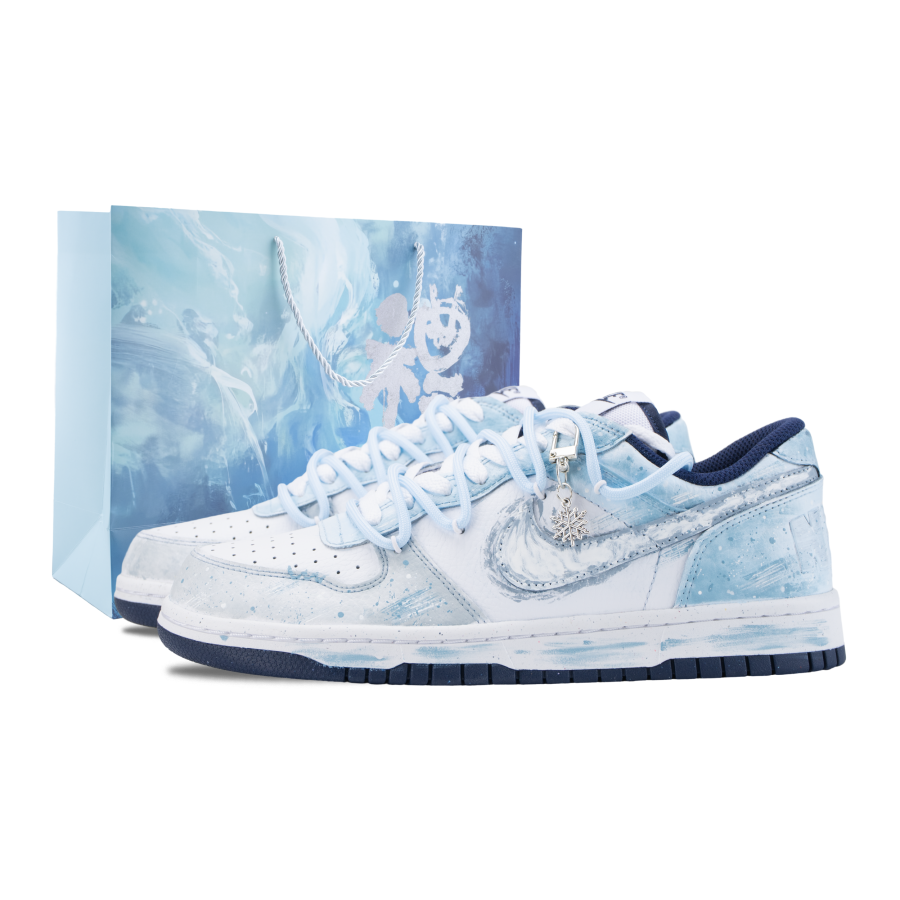 Nike Nike Big Winter Fishing Raft Slip Resistant Abrasion Resistant Low top Skateboard Shoes Men's Blue White