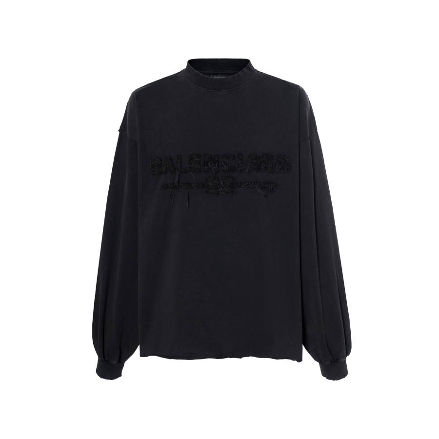 Balenciaga SS25 T Shirt Regular Fit Unisex Dark Gray