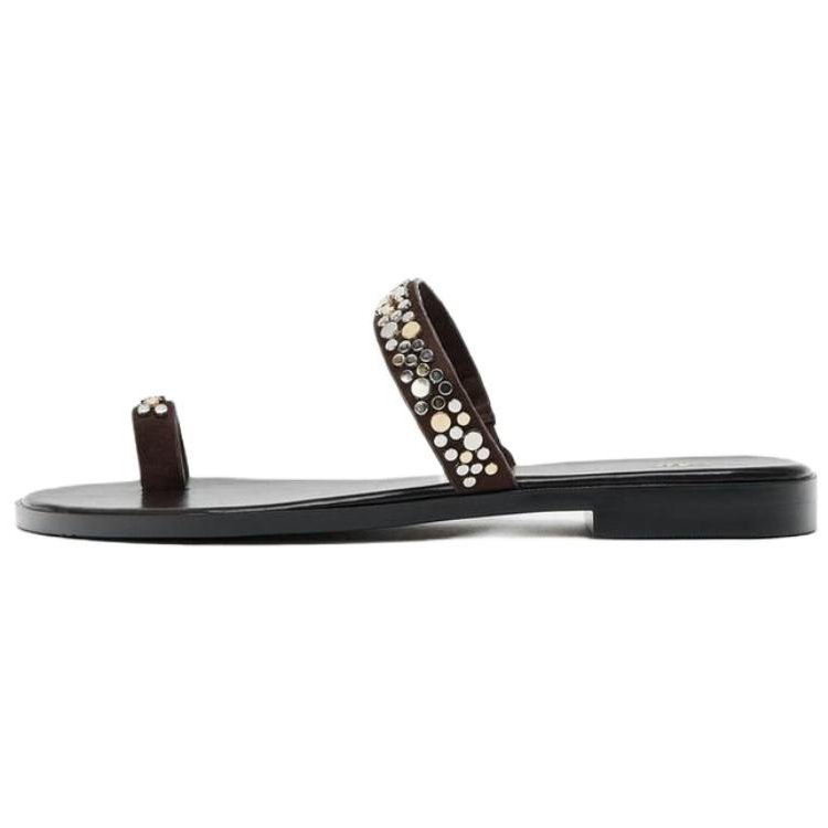 ZARA Slide Slippers Women's Brown