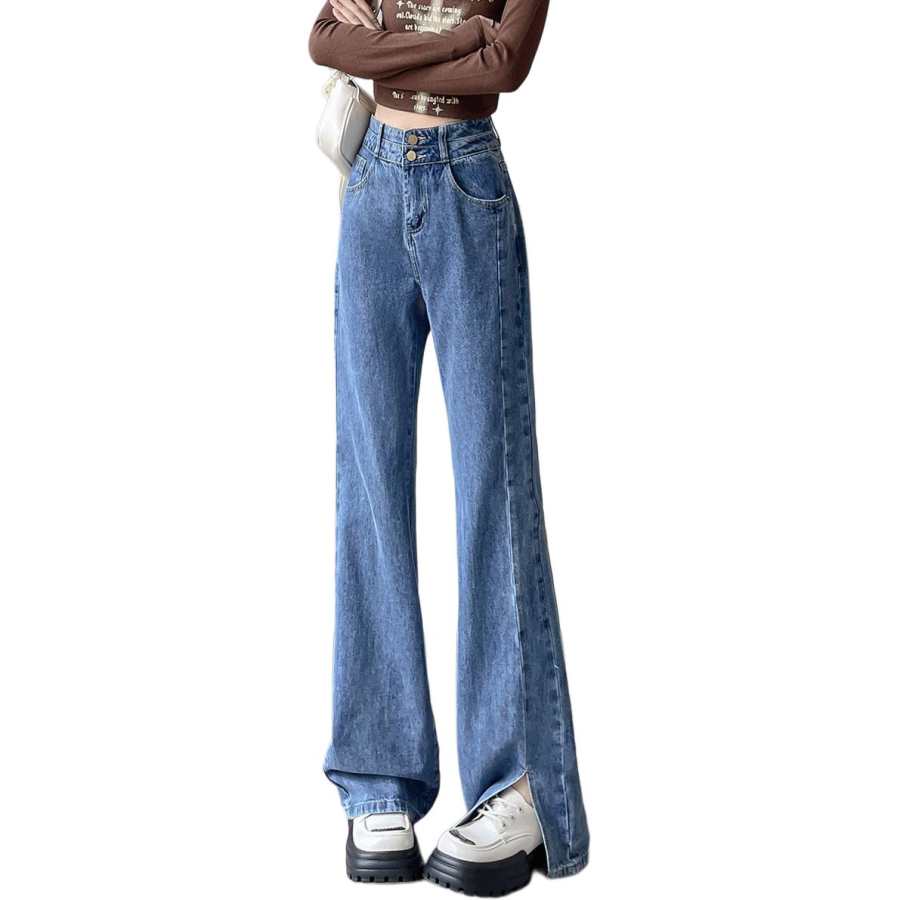 Tonlion Jeans Women's Medium Blue Moderate Flared Pants