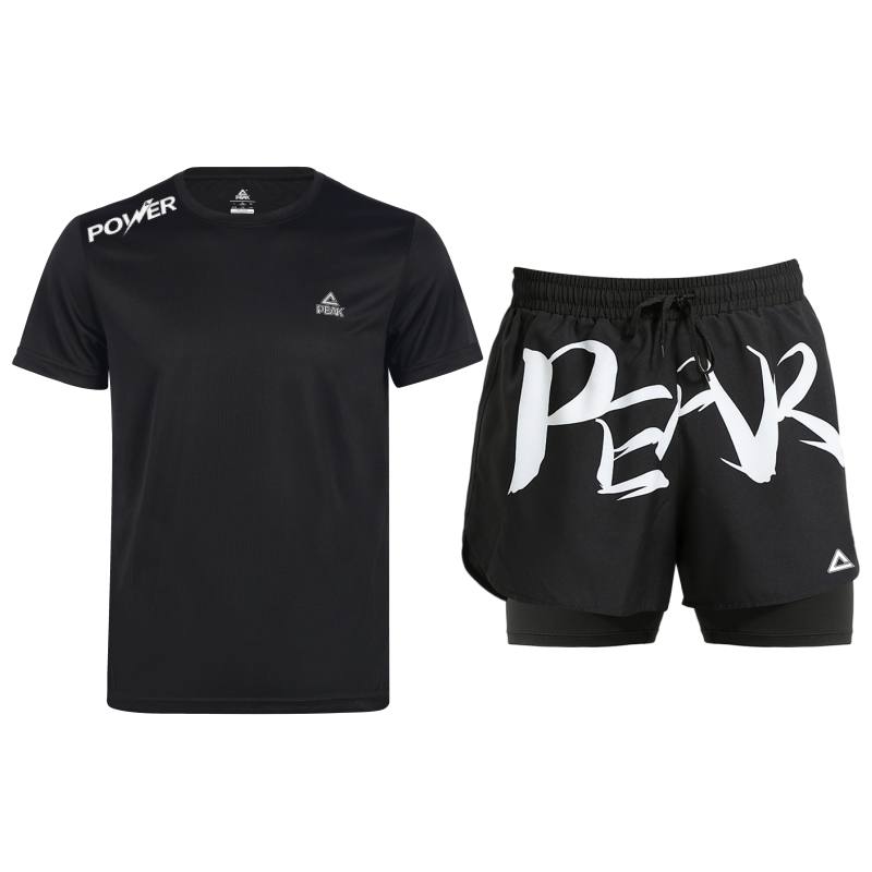 PEAK Casual Sportswear Unisex Two Piece Set Black/White
