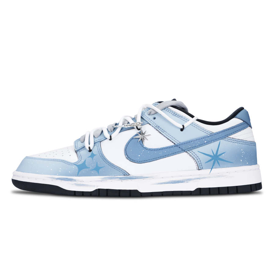Nike Nike Dunk Black White, Icy Snow Star Tide Leather Low top Skateboard Shoes Unisex Blue