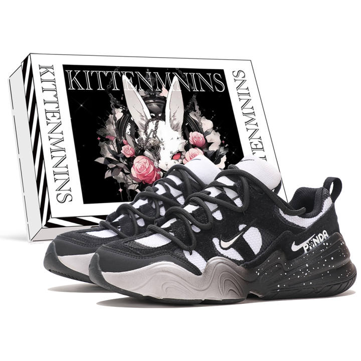 Nike Nike Tech Hera Cushioning Low top Casual Shoes Women's Black White