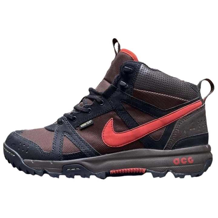 Nike Nike ACG Leather, Textile Waterproof And Abrasion Resistant Grip Mountaineering Hiking Shoes Men's Brown