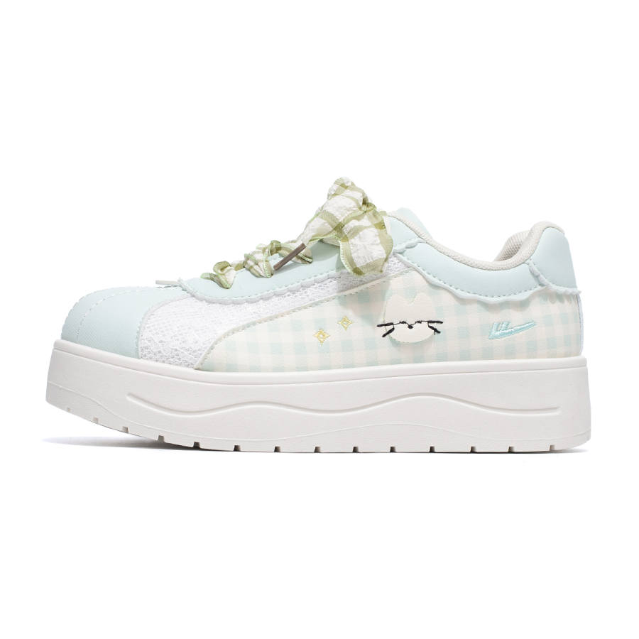 Warrior Sweet And Cute, Students' Party, Platform Shiro Shoes Height Increasing Abrasion Resistant Breathable Low top