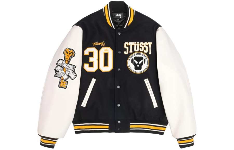 Stussy x Metalheadz SS24 Baseball Jacket Unisex Black