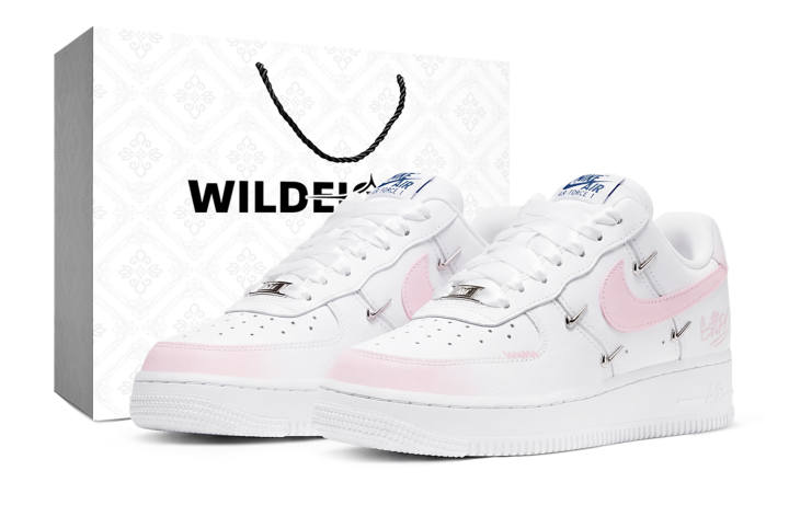 Nike Nike Air Force 1 07 LX 'Chrome Luxe' Cherry Blossom Note Abrasion Resistant Breathable Low top Skateboard Shoes Women's
