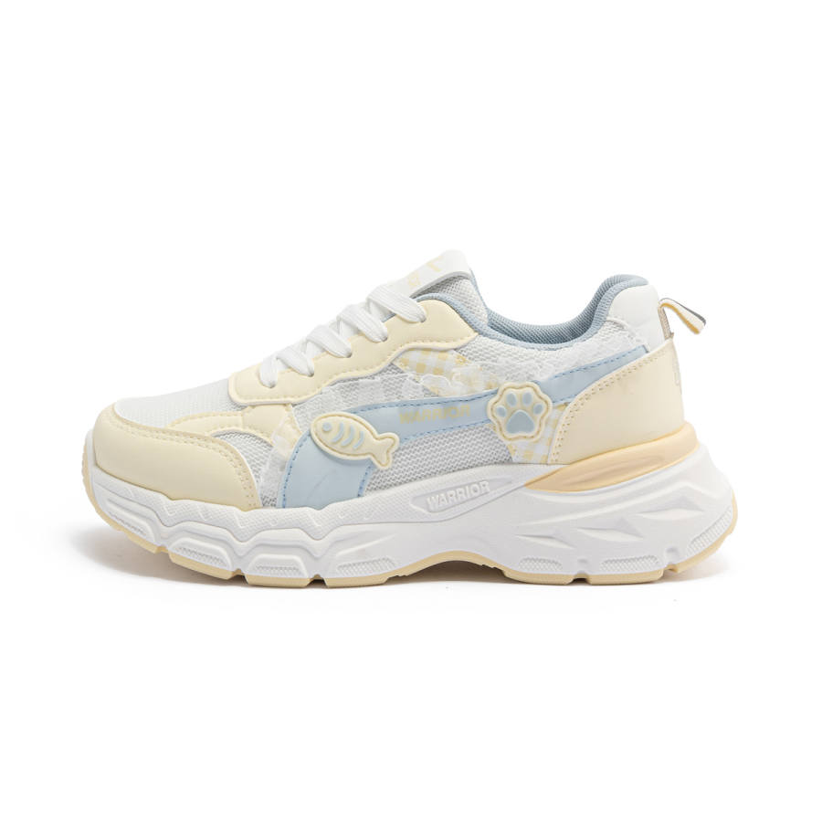 WARRIOR Abrasion Resistant Support Height Increasing Low top Chunky Sneakers Women's