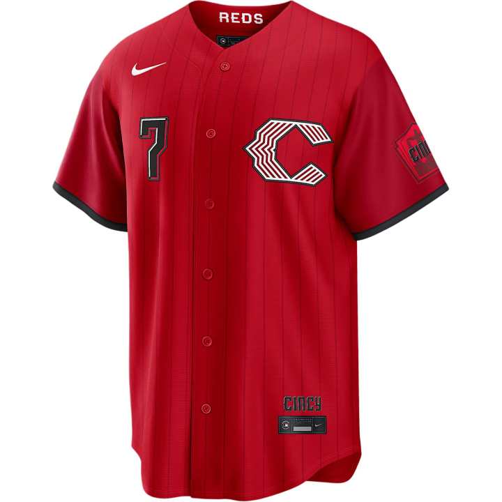 Nike Nike Spencer Steer Cincinnati s City Connect Men's Nike Mlb Stadium Jersey