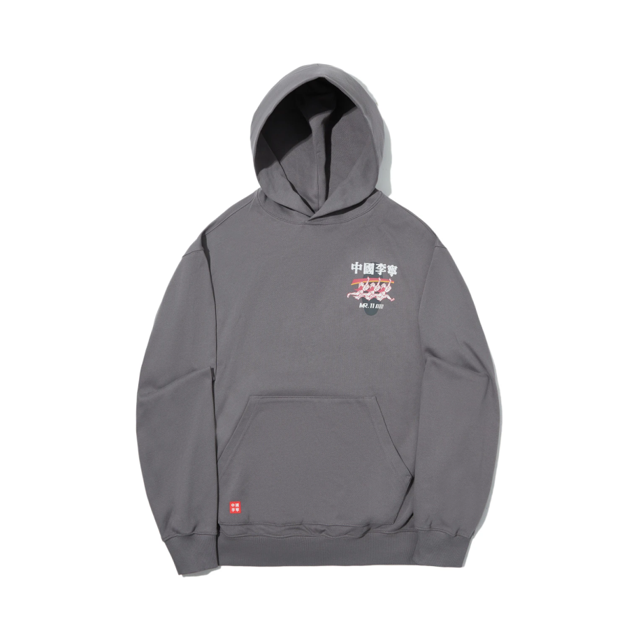 Li-Ning Li Ning Sweatshirts Unisex Smoky Ink Gray Hooded Moderate Regular
