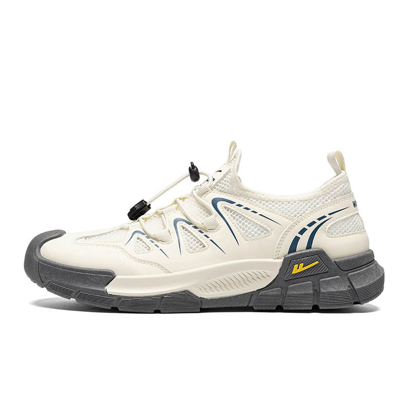 WARRIOR Warrior Coverage Abrasion Resistant Lightweight Breathable And Quick Dry Low top Mountaineering Shoes Men's Beige Blue