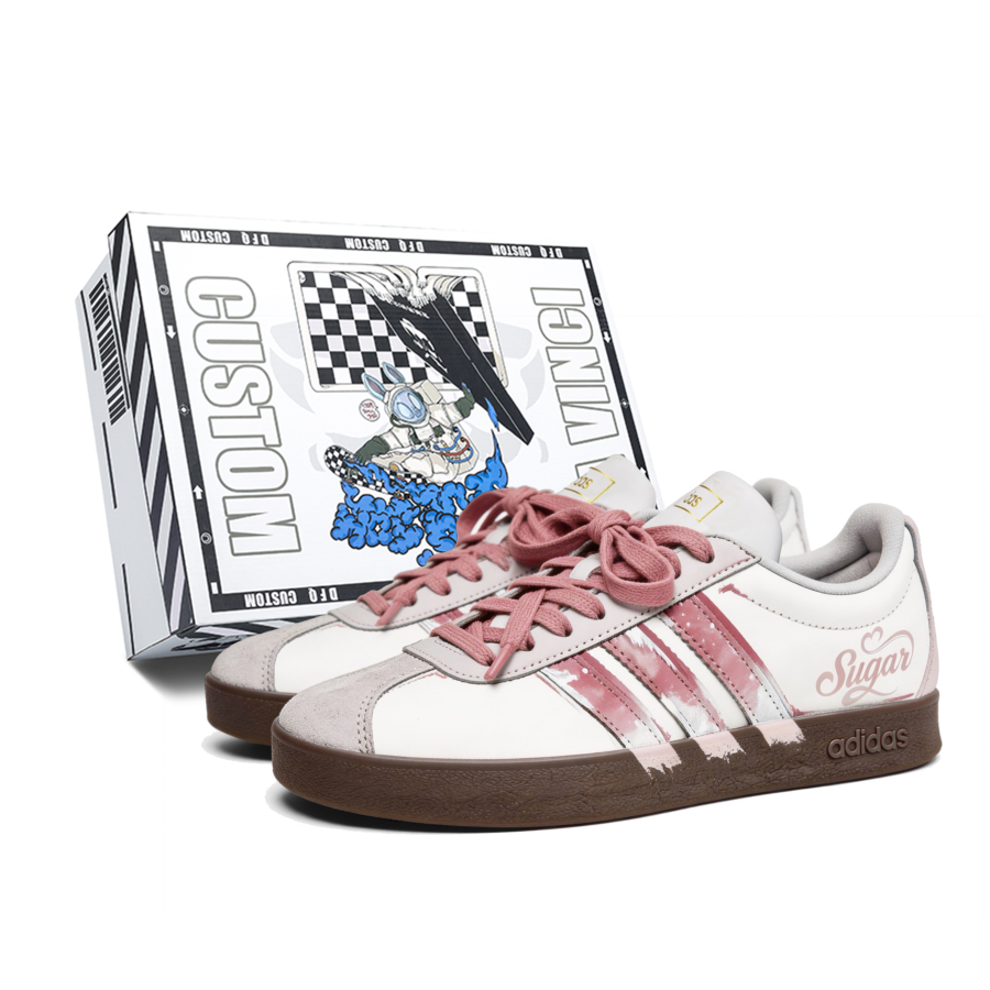 Adidas Adidas Neo Vl Court Classic Sweet Berry Trail, Box Low top Skateboard Shoes Unisex Red