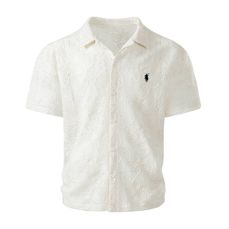 MIIOW Shirts Unisex Ecru Lapel Moderate