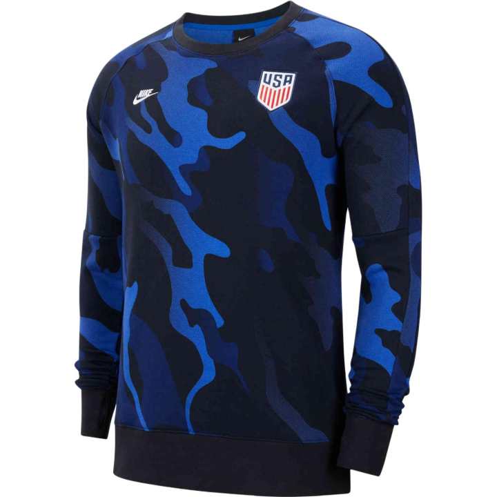 Nike Nike Sweatshirts Men's Black Blue Crew Neck Moderate Straight Fit