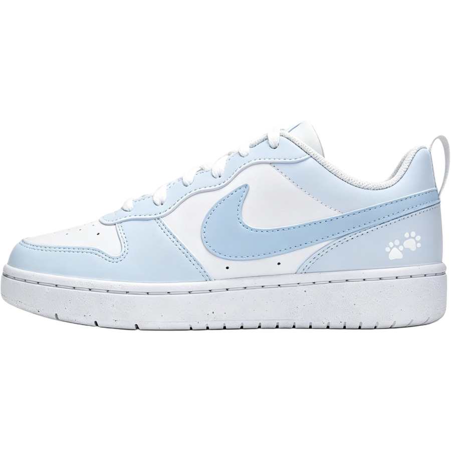 Nike Nike Court Borough Sweetheart Puppy Leather Low top Kids' Skateboarding Shoes Light Blue Teenagers