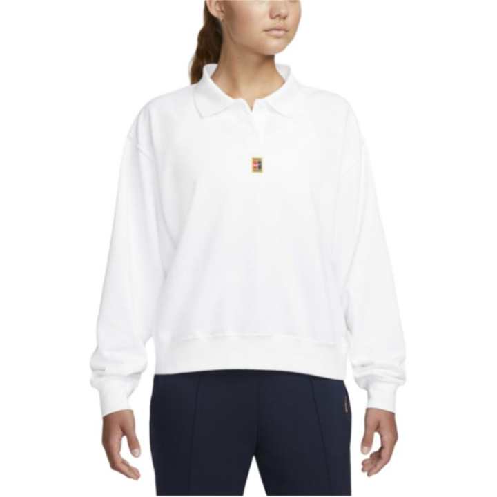 Nike Nike Polo Shirts Women's White Polo Collar Moderate Straight Fit