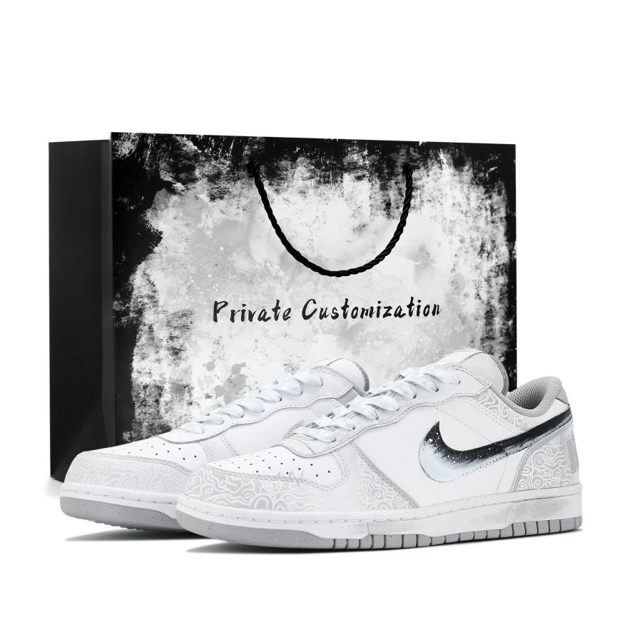 Nike Nike Big Semi Inkstone Cloud Artificial Leather Abrasion Resistant Low top Skateboard Shoes Men's
