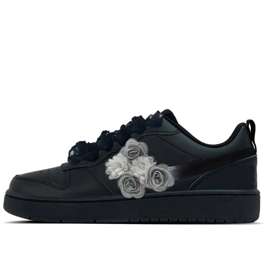 Nike Nike Court Borough Silver Mist Rose Leather Low top Kids' Skateboarding Shoes Black Teenagers