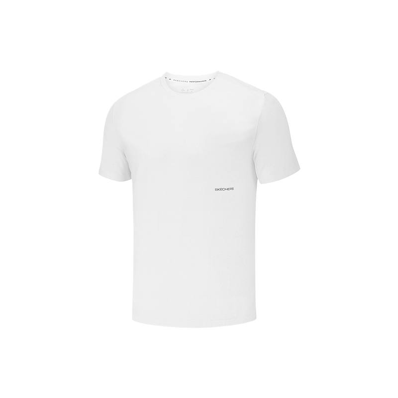 Skechers T Shirts Men's Bright White/0019 Crew Neck Moderate