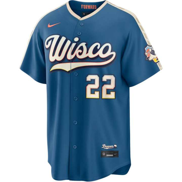 Nike Nike Christian Yelich Milwaukee Brewers City Connect Men's Nike Mlb Stadium Jersey