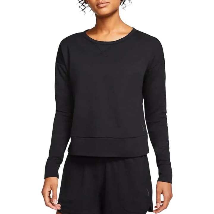 Nike Nike Yoga T Shirts Women's Black Crew Neck Moderate