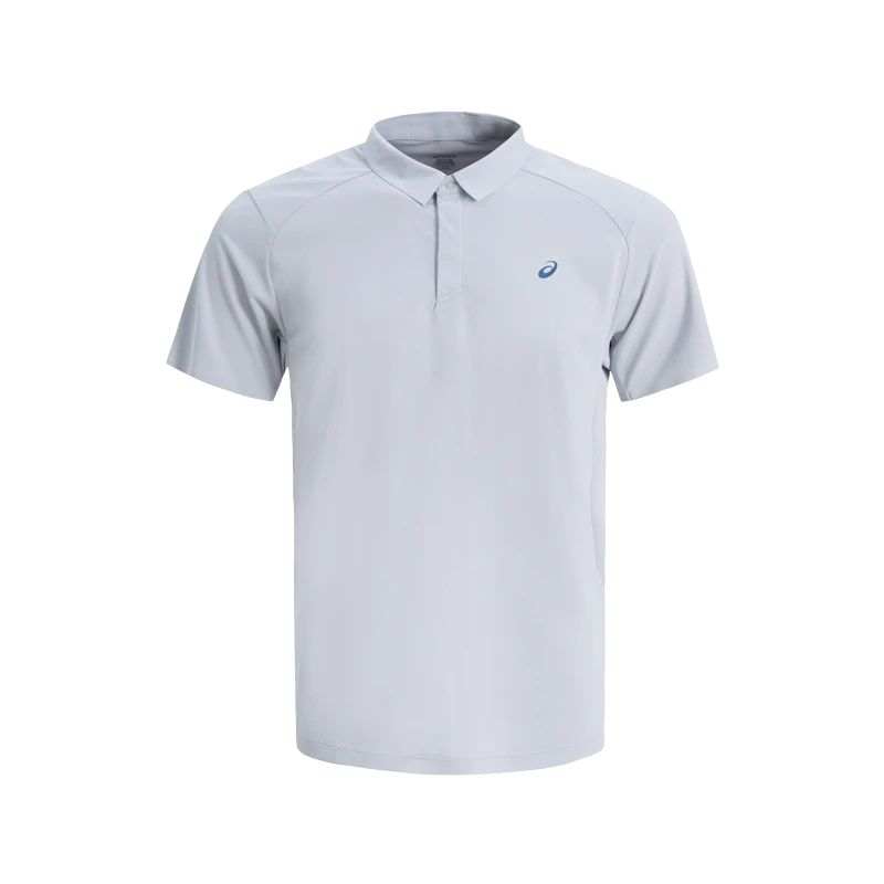 ASICS Polo Shirts Men's Gray Polo Collar Moderate