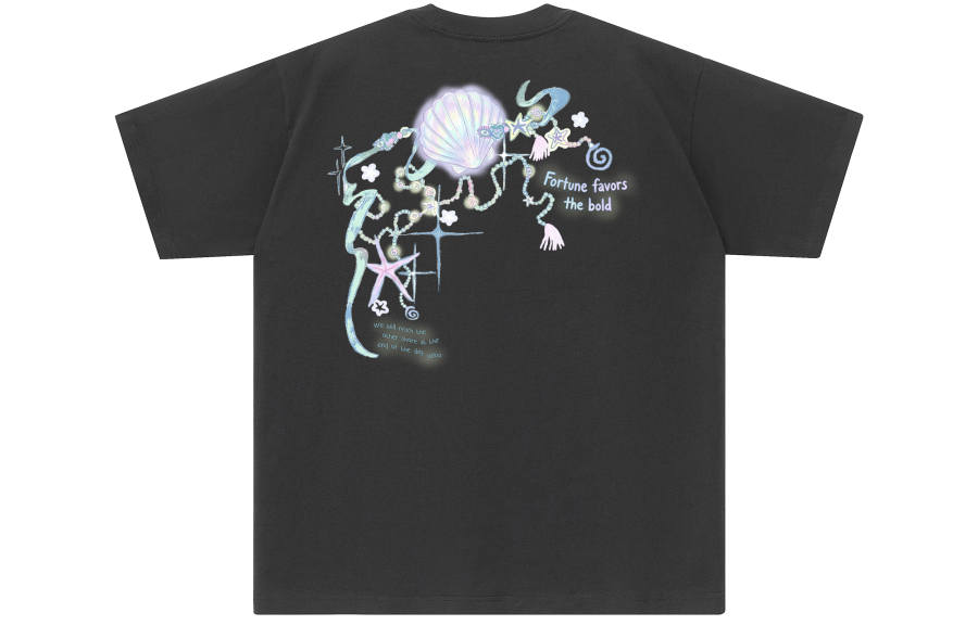 YALU T Shirts Unisex Dark Gray Crew Neck Moderate Straight Fit