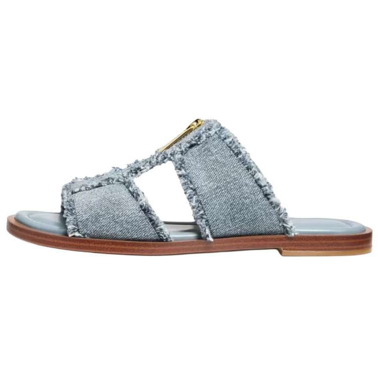 MICHAEL KORS Slide Slippers Women's Denim Blue