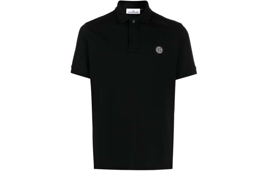 Stone Island Compass-patch piqué polo shirt