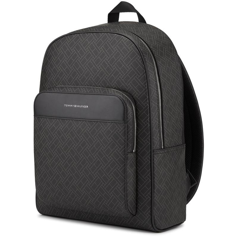 Tommy Hilfiger Tommy Hilfiger Artificial Leather With Polyester Backpack Men's Black