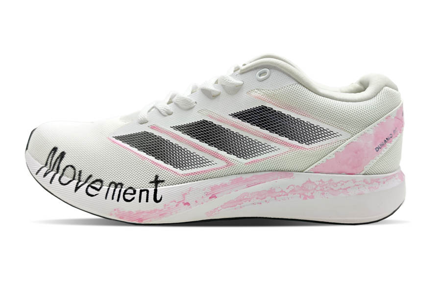 Adidas Adidas Duramo RC Cushioning Slip Resistant Breathable Low top Physical Fitness Test & Exam Running Shoes Unisex Pink
