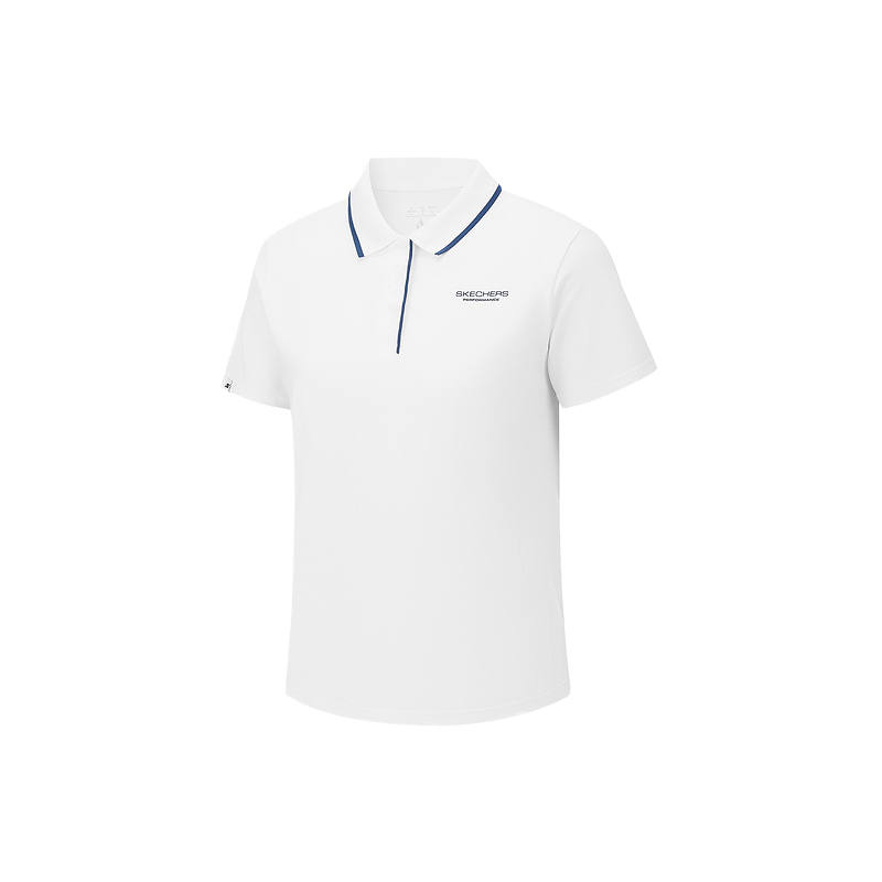 Skechers Polo Shirts Women's Bright White/0019 Polo Collar Moderate Straight Fit