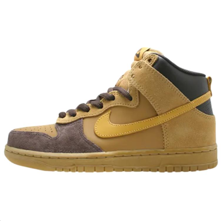 Nike Nike Dunk SB Abrasion Resistant High top Skateboard Shoes Men's Yellow