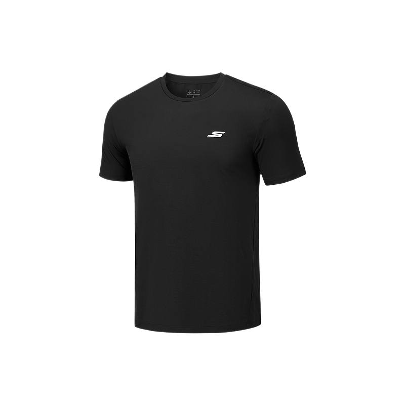 Skechers T Shirts Men's Carbon Black/0018 Crew Neck Moderate