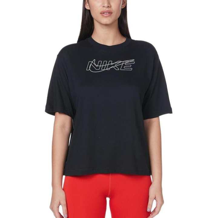 Nike Nike T Shirts Women's Blue Crew Neck Moderate Straight Fit