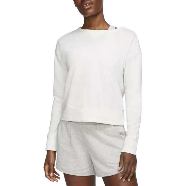 Nike Nike Yoga T Shirts Women's White Crew Neck Moderate