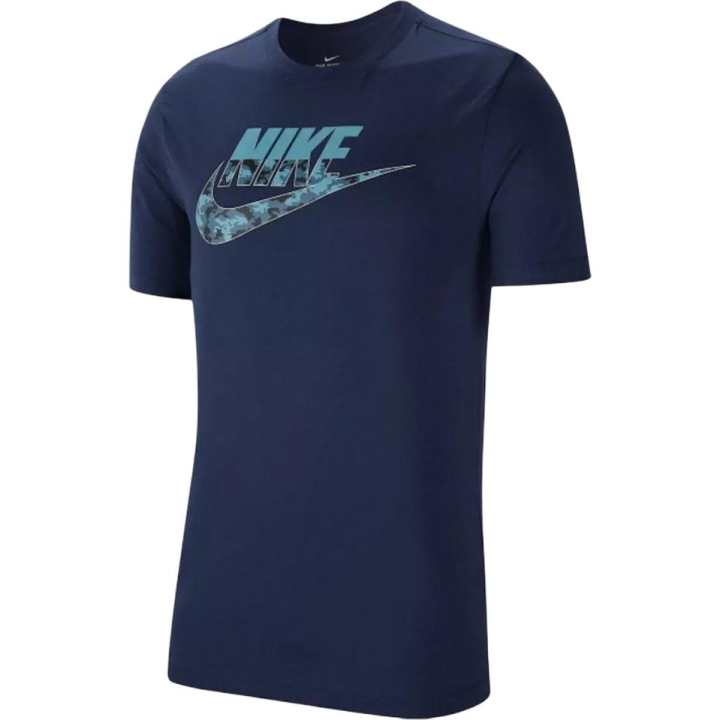 Nike Nike T Shirts Men's Blue Crew Neck Straight Fit