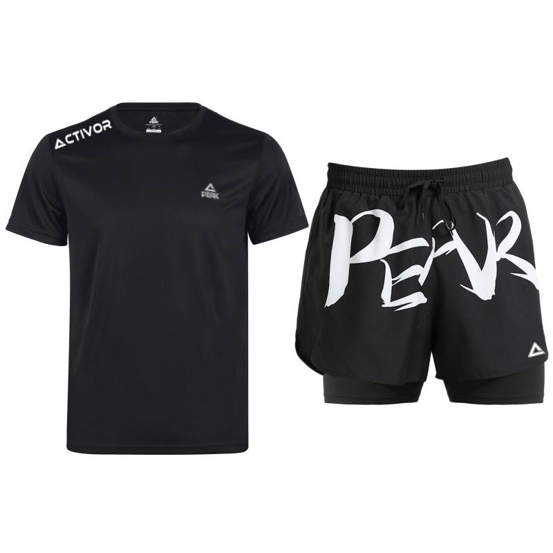 PEAK Casual Sportswear Unisex Two Piece Set Black/White
