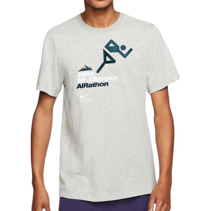 Nike Nike Dri Fit T Shirts Men's Dark Gray Heather Crew Neck