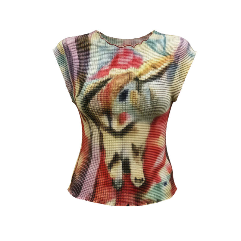 Dear Zhazha Flutter Sleeve T Shirt Women's