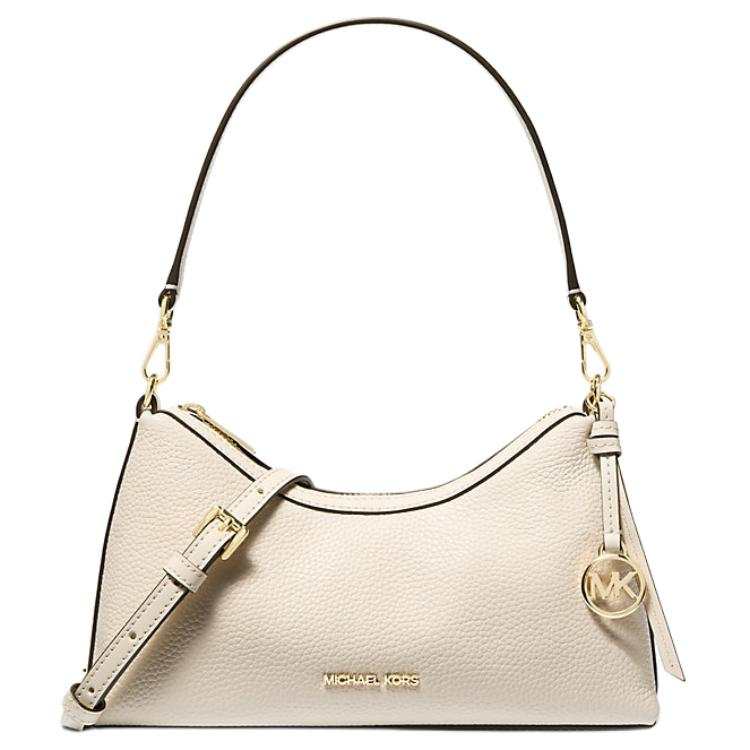 MICHAEL KORS MICHAEL KORS Pebbled Leather Shoulder Bag Small Unisex White