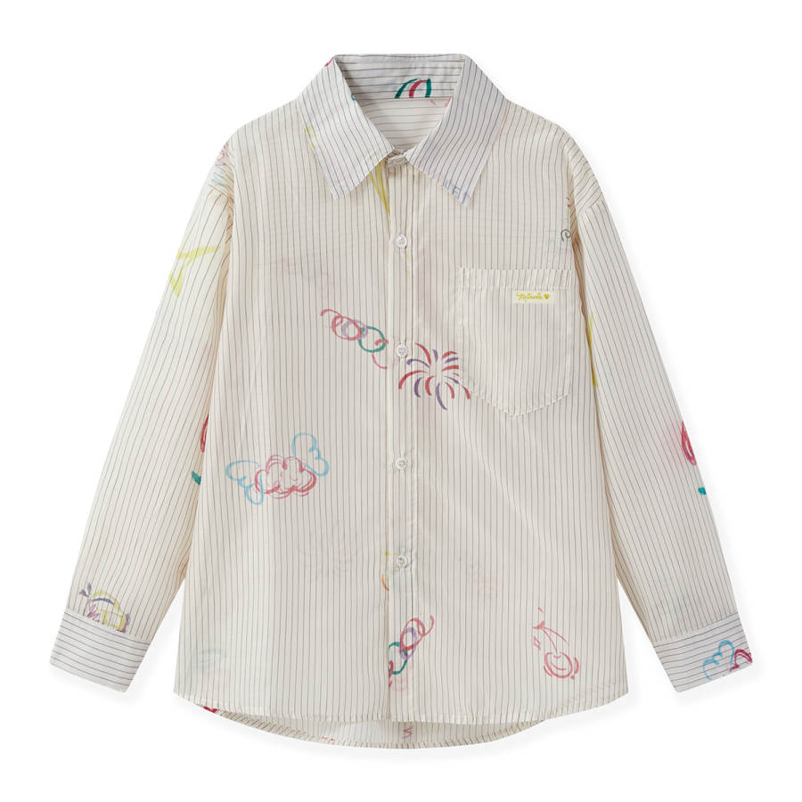 Disney Disney Kids Casual Shirts Lapel Thin