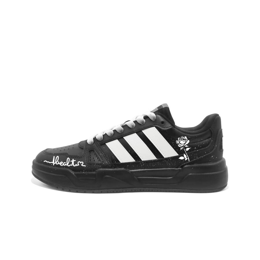 Adidas Adidas LITE BALLER A Thousand Loves Synthetic Leather Low top Skateboard Shoes Unisex Black