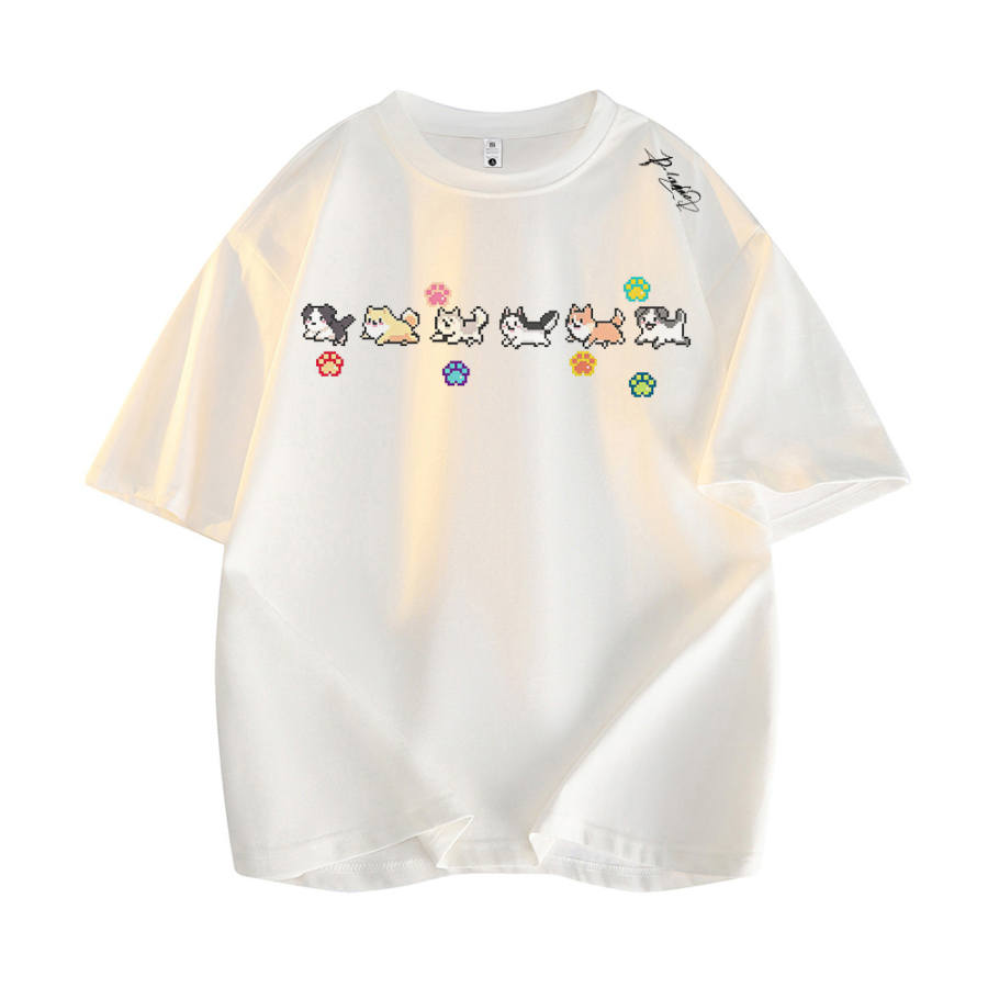 PAL ONGACO T Shirts Women's Crew Neck Thin Straight Fit